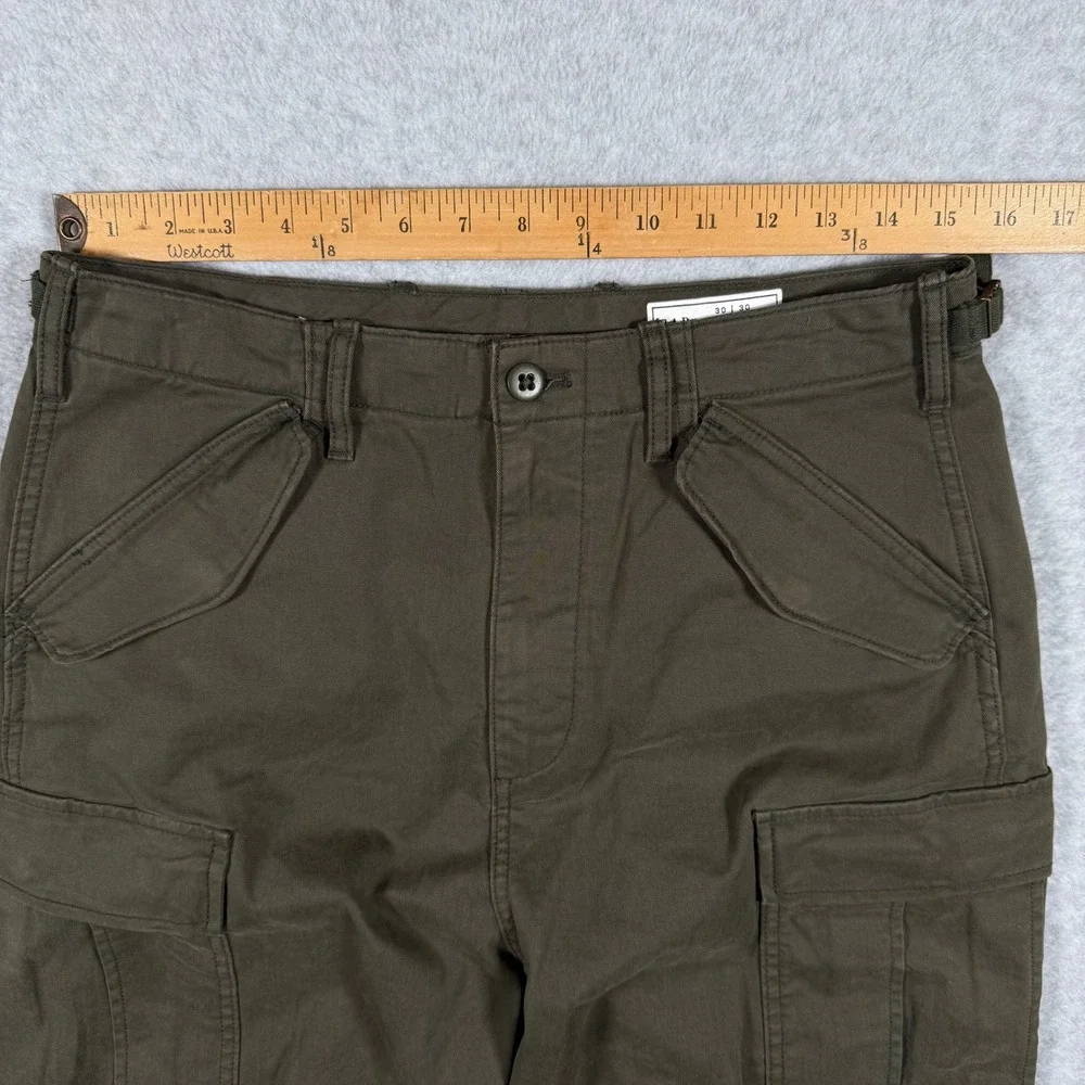 Gap Relaxed Milita Cargo Pants Black Moss Green 30x30 y2k Paratrooper Military